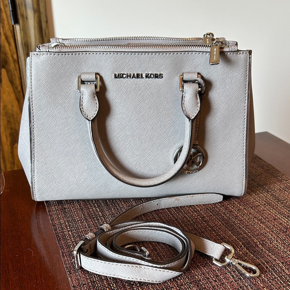 Michael Kors Light Gray Satchel preloved bag